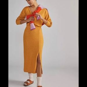 Anthropologie Daily Practice Midi Barre Dress Size Small